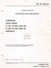 F-15A & F-15B Airframes Parts Manual 1985 Air Force Manual Flight Manual-CD picture
