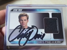 Chris Pine Captain Kirk STAR TREK Beyond Autograph Card Costume Relic Auto /200 picture