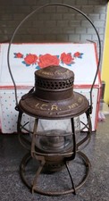 SCARCE Original 1908 Intercolonial Railway (ICR) Canada LAMP By ET Wright & Co. picture