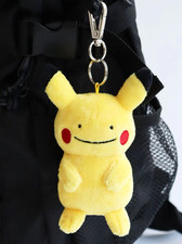 Pokemon Official Plush Doll Transform Ditto PIKACHU 8cm Key chain Bag charm Soft picture