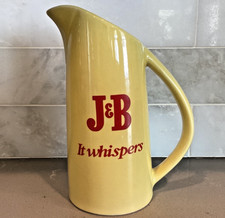 Vintage J&B Scotch Whiskey Pitcher Yellow with Red Logo It Whispers Paddington picture
