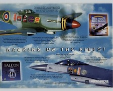 European Air War Falcon 4.0 PC Video Game Art 1999 Vintage Print Ad Poster picture