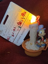 RARE 2019 Disney Store Sketchbook Ornament Jiminy Cricket Light up Candle NWT picture