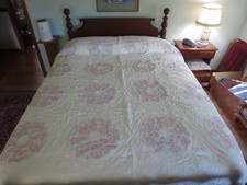 NIP COUNTRY LIVING Hand Quilted DRESDEN PLATE Reversible COTTON QUILT - 92