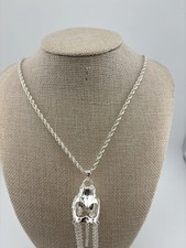 Chief of War Ikaika Helmet Sterling Silver and Gold Overlay Pendant w/adj chain. picture