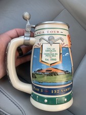 Michelob PGA Tour TPC at Sawgrass 1996 Lidded Ceramic Beer Stein Golf Vintage picture