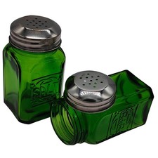 Vintage Salt and Pepper Shakers (Green, Medium) picture