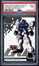 2001 UPPER DECK GUNDAM WING ENDLESS WALTZ MS12 GUNDAM SANDROCK CUSTOM PSA 9 MINT picture