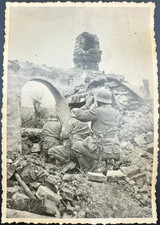 WW2 German Photo Stalingrad 1942 Wehrmacht Soldiers Ruins Infantry Battle Vintag picture