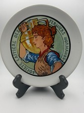 Art Nouveau Style Lady Beer Plate Mucha Style Biere Decor Wall Plate picture