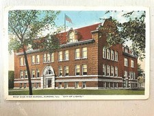 Vintage Postcard 1916 West Side High School, Aurora, Illinois (IL) picture