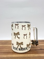 STEVE MADDEN LEOPARD PRINT INSULATED JETT MUG WITH CHARM 13.5oz picture