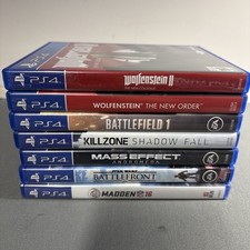 PlayStation 4 PS4 Lot Of 7 Games Wolfenstein Killzone Mass Effect Star Wars More picture
