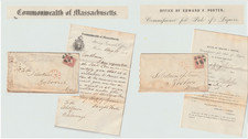 1863-65 Mass. Liquor Laws, 2 Letters, Attorney General Foster to Boxborough picture