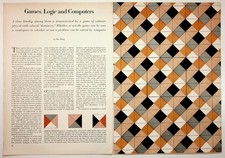 1960s Computing Logic Article Turing Machines Game Theory Vintage Print picture