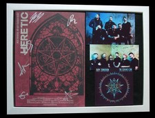 BURY TOMORROW+SIGNED+FRAMED+HERETIC+SEVENTH+PROOF=100% GENUINE+FAST GLOBAL SHIP picture