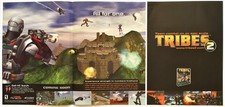 Vintage Foldout Poster 2000 Tribes 2 PC Video Game FPS Original Promo Art picture
