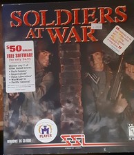 1998 Soldiers At War PC Windows 95 Big Box SSI Complete CIB Manual & Game VG + picture