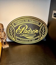 Padrón Cigars 12” Handmade Cigar Store Lounge Decor Humidor Advertising Sign Art picture
