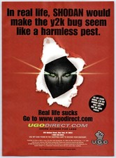 System Shock 2 - PC - Ugo Direct - Vintage Original Print Ad/Poster Promo 1999 picture