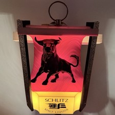 Vintage 1968 Schlitz Malt Liquor 3d Bull Figure Plastic Beer Sign picture