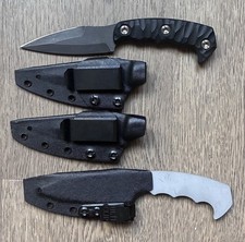 Half Face Blades Humint 4inch plus Trainer Blade and Sheaths for Each picture
