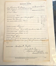 Antique WWI Enlistment Record & Honorable Discharge Record 1914-1918 picture