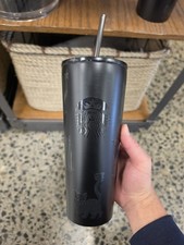 Starbucks 2026 Black Cat Stainless Steel Cold Cup 23oz GLOWS IN THE DARK picture