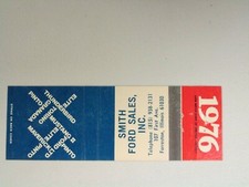 AI317 Vintage Matchbook Cover Smith Ford Sales Incorporated Forreston Illinois  picture