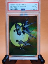 Batman SkyBox 1995 DC Comics Animated Series Batman/Catwoman Card #R6 Foil PSA 8 picture