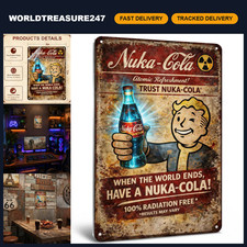 Nuka-Cola Metal Sign - Fallout Wall Art Decor, Aluminum Sign with Pre-Drilled Ho picture