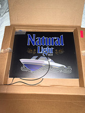 NEW Natural Light Open Bow Boat LED Beer Bar Sign Neo Neon Light Budweiser Bud picture