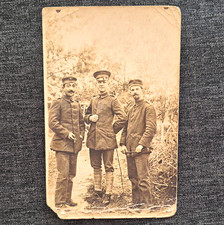 WWI real photo postcard Feldpost, Rare sent from one German soldier to another picture