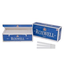 Roxwell Cigarette Tubes 100's Size Blue Smooth RYO Filter Tubes 200 Pack 400 CT picture