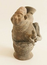 Pre-Columbian Peruvian Chimu Mother and Child Effigy Jar picture