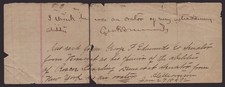 GEORGE F. EDMUNDS - AUTOGRAPH NOTE SIGNED picture