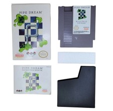 NES Pipe Dream Complete in Box CIB Nintendo Flooz Pipeline Flow Puzzle Game picture