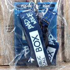 Doctor Who Lanyard Bad Wolf Public Call Box With TARDIS Charm BBC 2012 Sealed picture