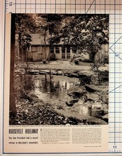 1946 Roosevelt Shangri-La Camp David Hideaway Magazine Article Ephemera picture