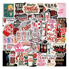 25pc DIET COKE MIXED STICKERS-The First & Long Time Favorite Since 1886 picture