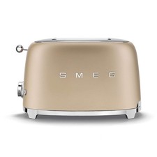 SMEG TSF01 2-Slice Toaster-50’s Retro Style-Matte Champagne 2 Slice, picture
