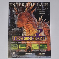 Dragon Heart Nintendo Game Boy The Lair Printer Ad/Poster picture