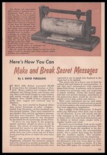 “How To Make & Break Secret Messages” 1962 article Cryptography~Cipher Codes picture