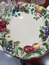 Sakura Evolution Sonoma Fruits 11” Melamine Dinner Plates Set of 12 picture