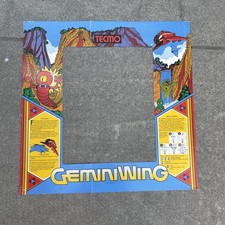 Original Monitor Bezel Gemini Wing Tecmo 23 5/8 X 23 5/8  ARCADE GAME ART picture