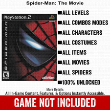 Spider-Man The Movie 100% All Items PS2 Memory Card CHEATS picture