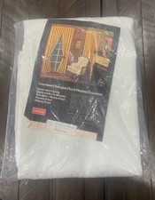 Vtg White Owens Corning Fiberglas Pinch Pleated Drapery Sheer Panel 50x84 picture