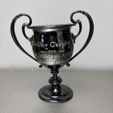 Antique 1910 “The Day Trophy” For High Individual Average Season Derby Silver Co picture