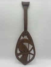 Carved  Tribal Tiki Paddle/Oar Nautical Decor Tiki Bar Parrot Tropical Brazil picture