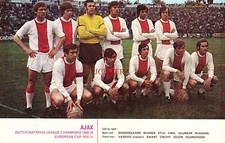 1970-1 AJAX F.C. Dutch European Cup Team Photo Print 154/04 picture